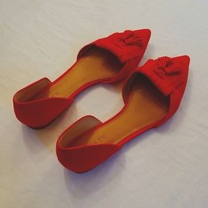 J. Crew suade d'orsey tassel flats